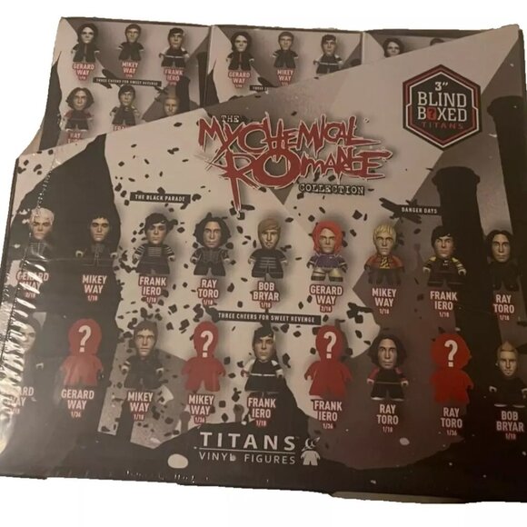 18 Piece Display TITANS: The My Chemical Romance Collection MCR 3" Vinyl Figures - Picture 3 of 4